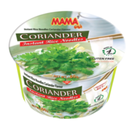 MAMA 即食河粉 香菜味 碗 60g | MAMA Instant Rice Noodle Coriander Flavor Gluten Free Bowl 60g
