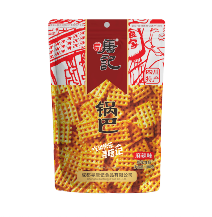 XTJ Rapea Riisi tulinen maku 100g | 寻唐记 锅巴 麻辣味 100g