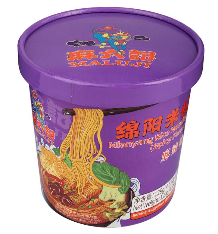Mianyang Riisinuudelit Mala (tulinen) maku 129g | 麻六记 绵阳米粉 麻辣味 129g