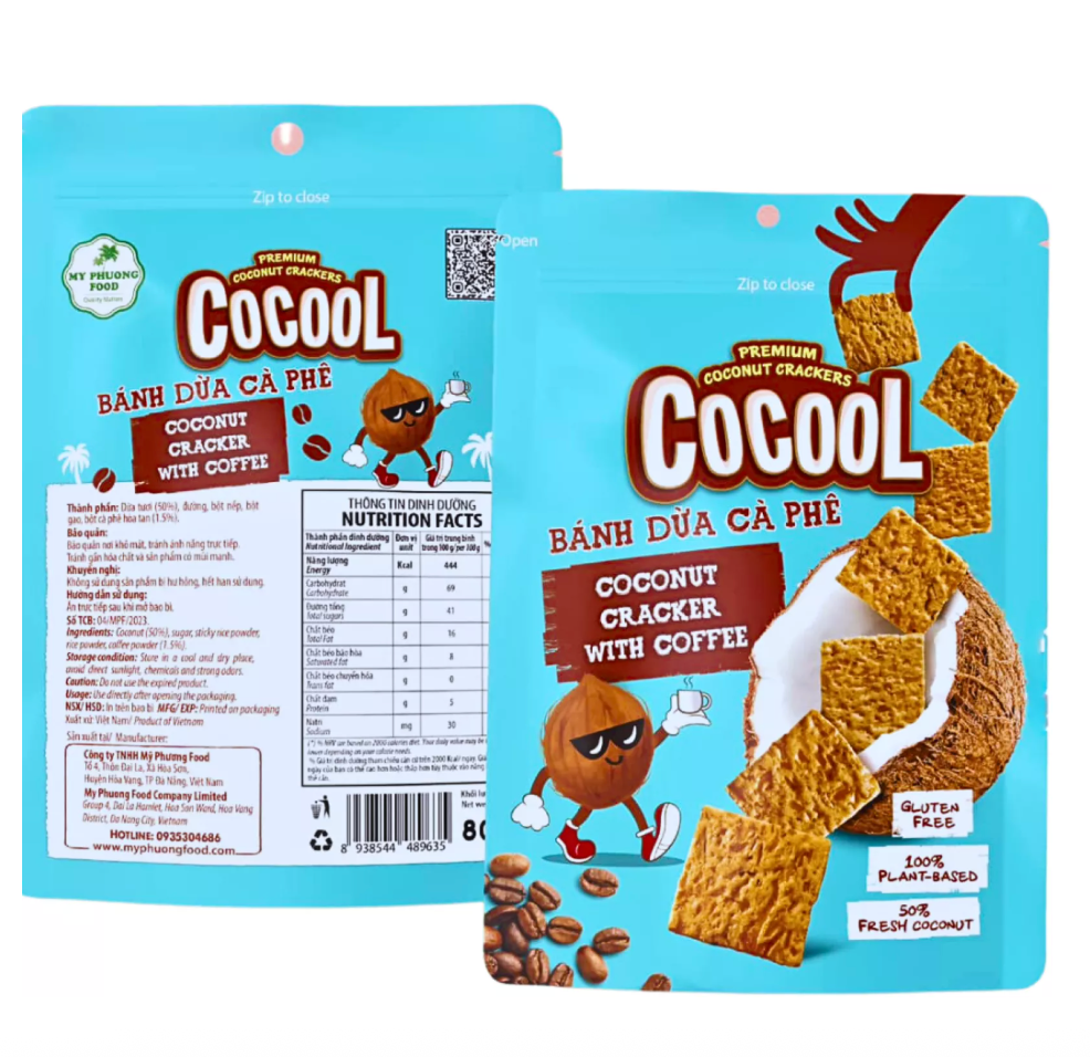 COCOOL Kookoskrakereita, kahvin maku 80g | COCOOL 椰子饼干 咖啡味 80g