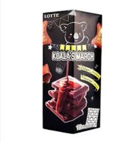 Koala’s March Keksit, tumma & kitkerä suklaa 37g | 乐天 小熊 注心饼干 黑巧味 37g