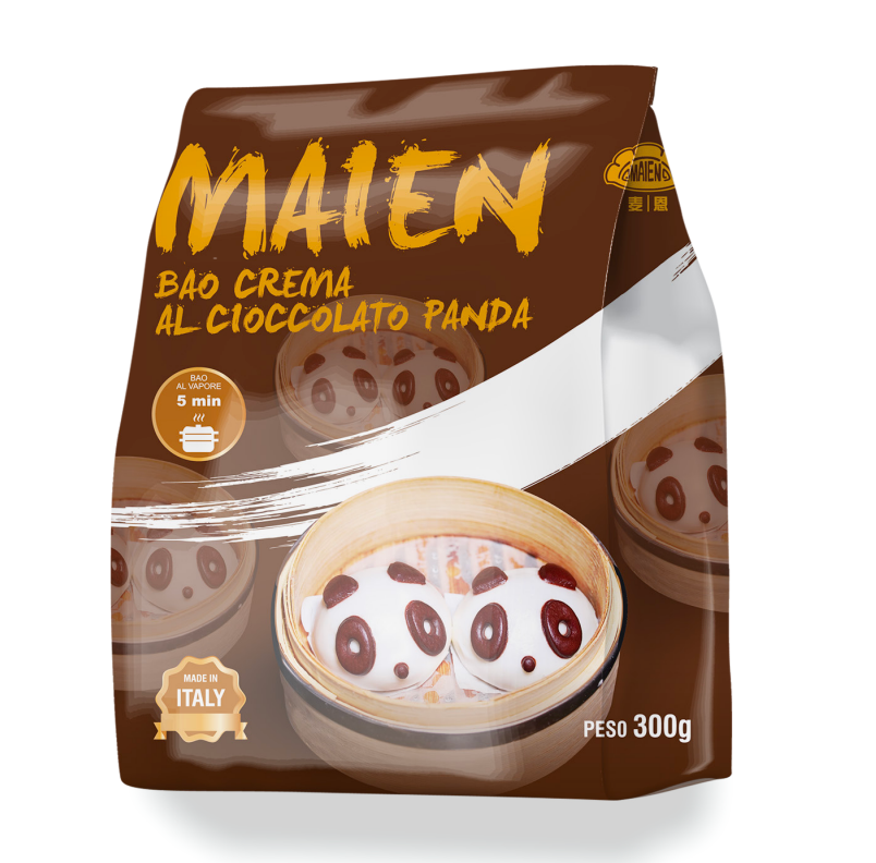 MAIEN Frozen Panda Custard Buns 300g | 麦恩 熊猫奶黄包 300g