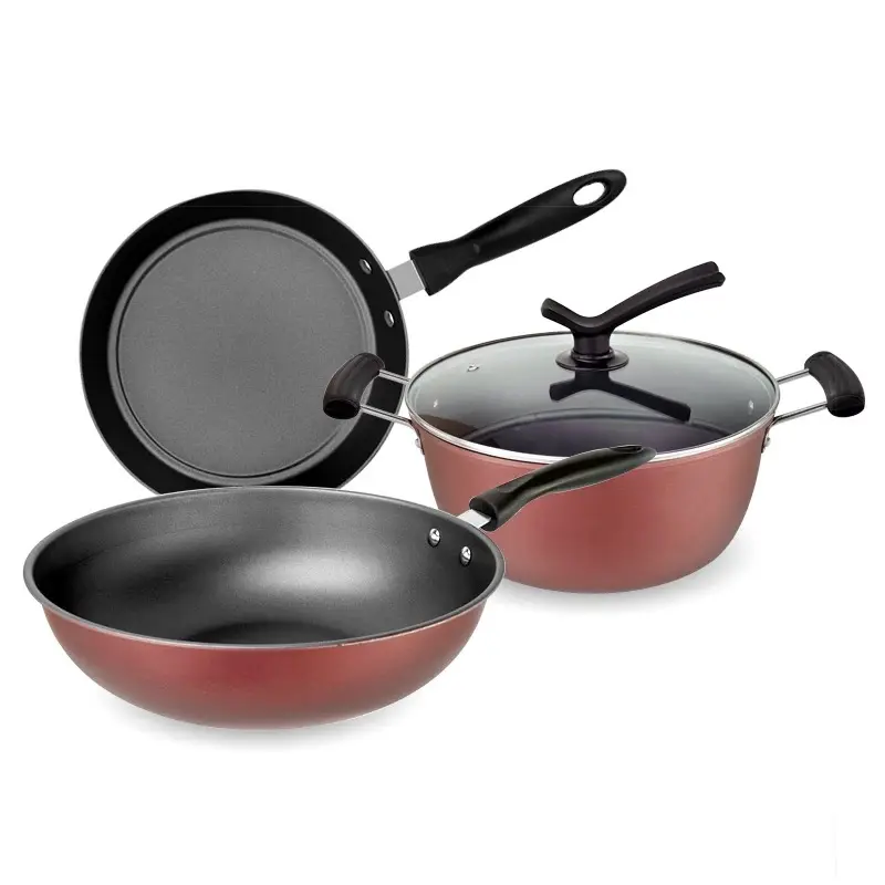 加厚三件套精铁厨具套装 | Thickened 3-Piece Wrought Iron Cookware Set