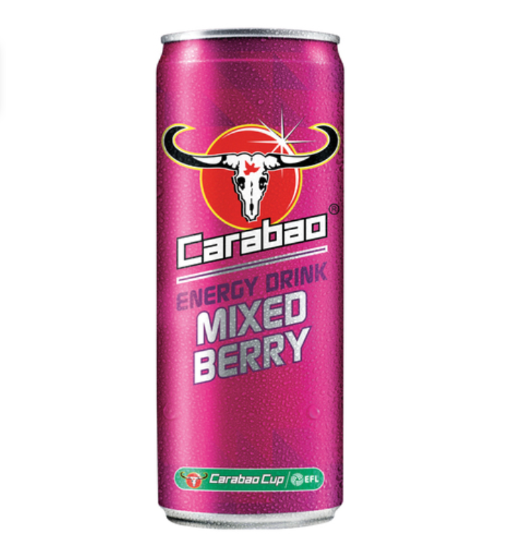 CARABAO Energy Drink Mixed Berry Flavor Can 330ml | 卡拉宝 能量饮料 混合莓味 330ml