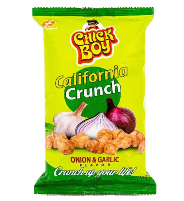 CHICK BOY California Crunch maissivälipala, sipulin ja valkosipulin maku 100g | CHICK BOY 玉米脆零食 洋葱蒜味 100g 