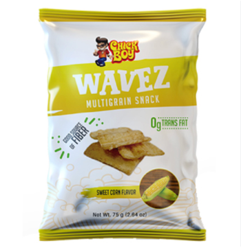 CHICK BOY Wavez moniviljavälipala, makean maissin maku 75g | CHICK BOY Wavez 多谷物脆片 甜玉米味 75g