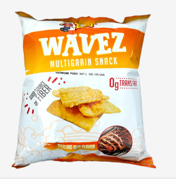 CHICK BOY Wavez moniviljavälipala, mausteisen BBQ:n maku 75g | CHICK BOY Wavez 多谷物脆片 辣烧烤味 75g