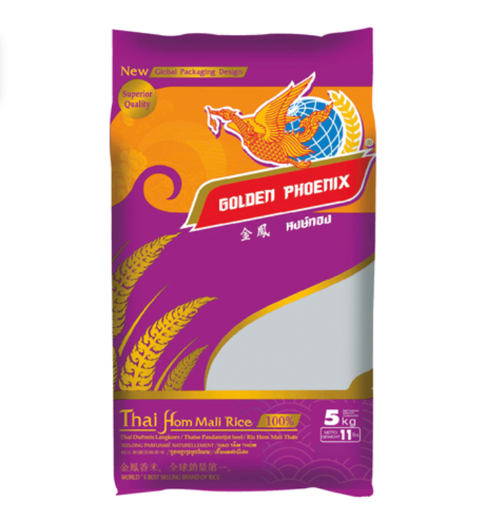 GOLDEN PHOENIX Thai Hom Mali Jasmine Rice 5kg | 金凤 泰国茉莉香米 5kg 