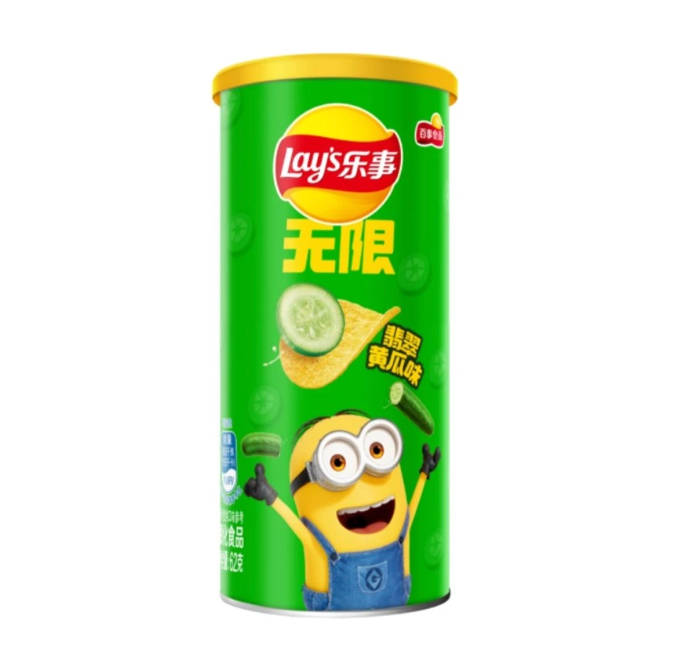 LAY'S Minions Potato Chips Refeshing Cucumber Flavor 62g | 乐事 薯片 翡翠黄瓜味 62g