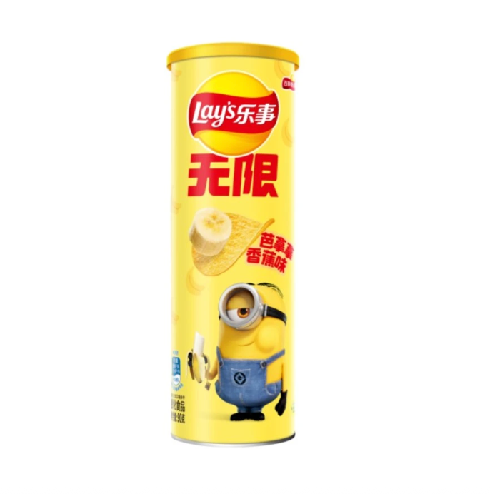 乐事 薯片 香蕉味 90g | LAY'S Minions Potato Chips Refeshing Banana Flavor 90g