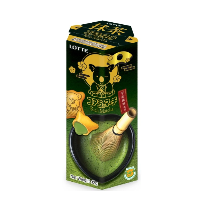乐天 小熊 注心饼干 抹茶味 33g | LOTTE Koala March Biscuit Rich Matcha Flavor 33g