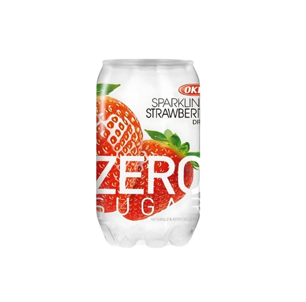 OKF Sparkling Drink Zero Sugar Strawberry Flavor 350ml｜OKF 零糖气泡水 草莓味 350ml