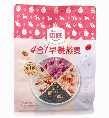 贝氏 4合1 早餐燕麦 粉 420g | BS 4-in-1 Breakfast Mixed Oatmeal Pink 420g