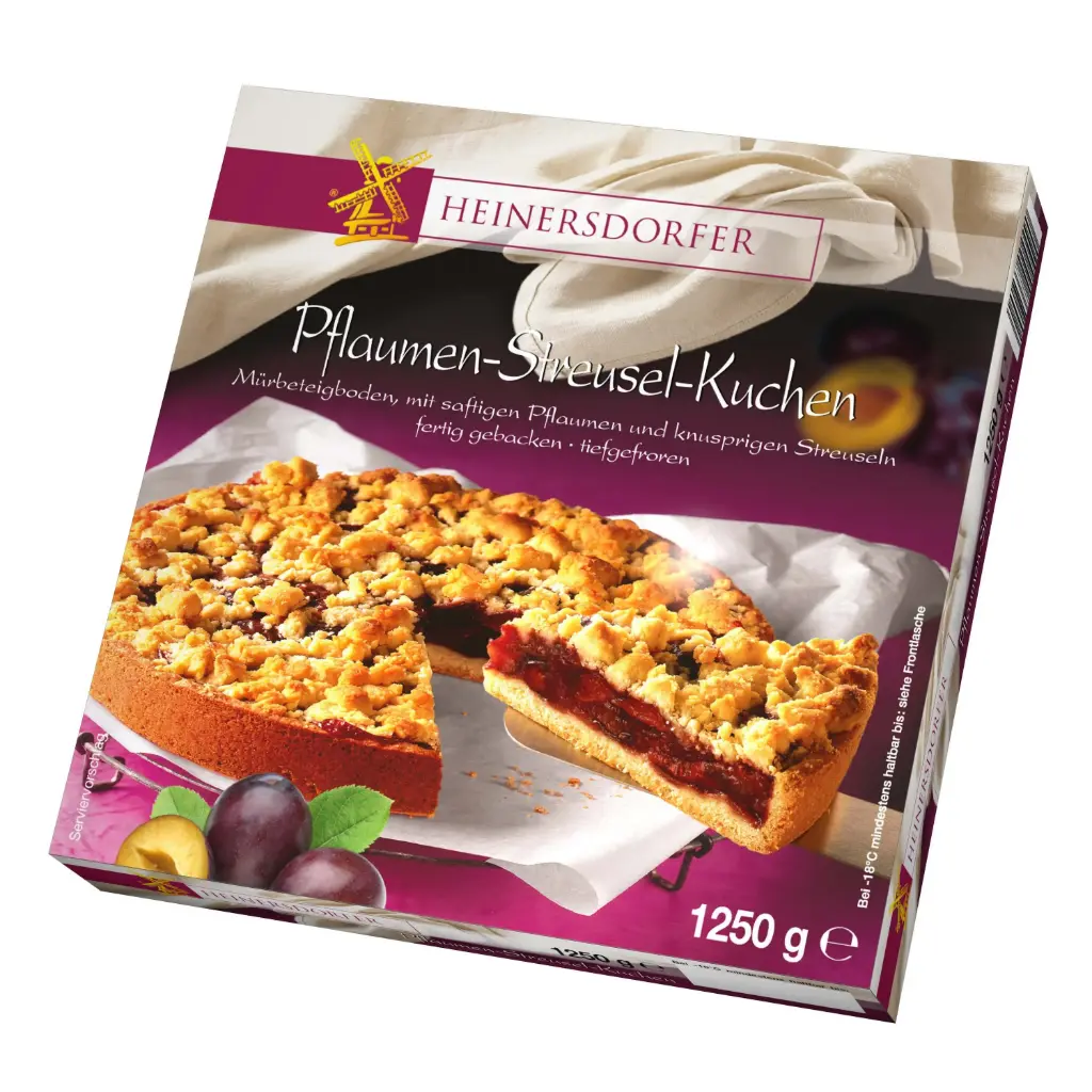 Heinersdorfer luumu-murukakku, pyöreä 125 g*8unit/CTN | Heinersdorfer 李子/西梅 圆形蛋糕1250g*8盒/箱