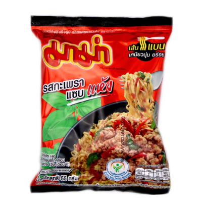MAMA 方便面 泰式罗勒味 55g | Mama Instant Noodles Holy Basil Flavor 55g