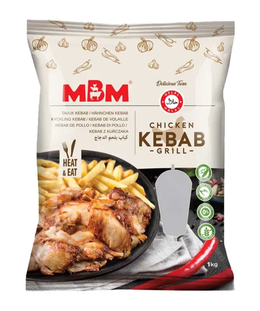 MBM Brand Kebab Chicken 1kg | MBM 牌 土耳其烤肉片 鸡肉 1kg