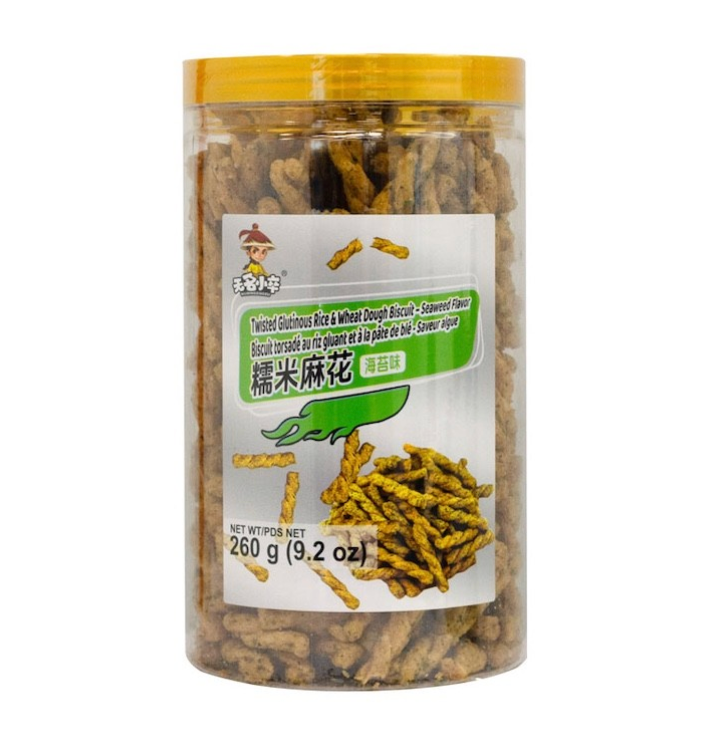 WMXZ merilevä-riisikierteet 260g | 无名小卒 糯米麻花 海苔味 260g