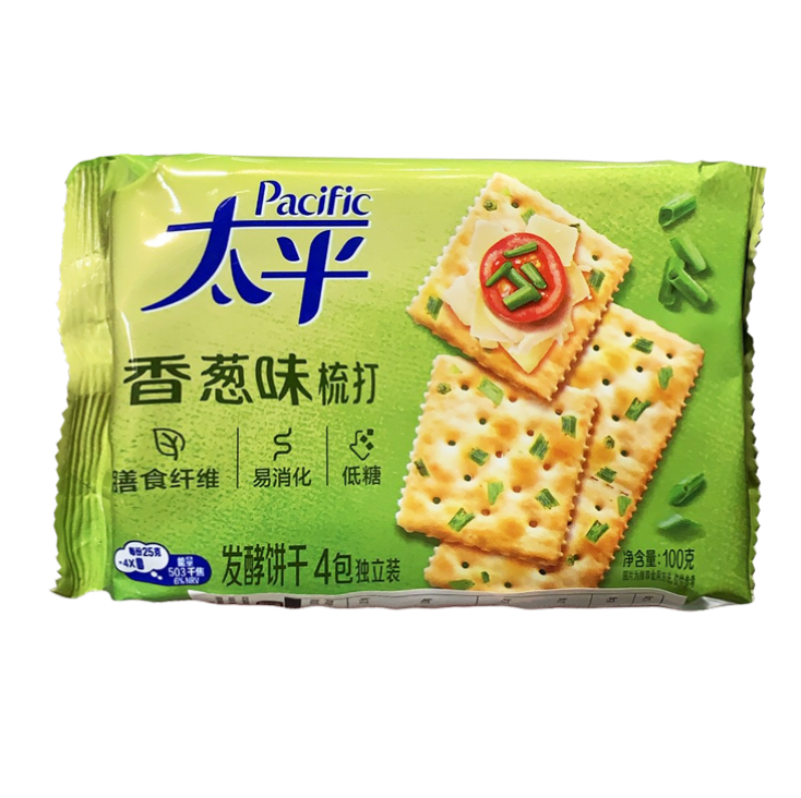 Taiping soodakeksi, kevätsipulin maku 100g | 太平 梳打饼干 香葱味 100g
