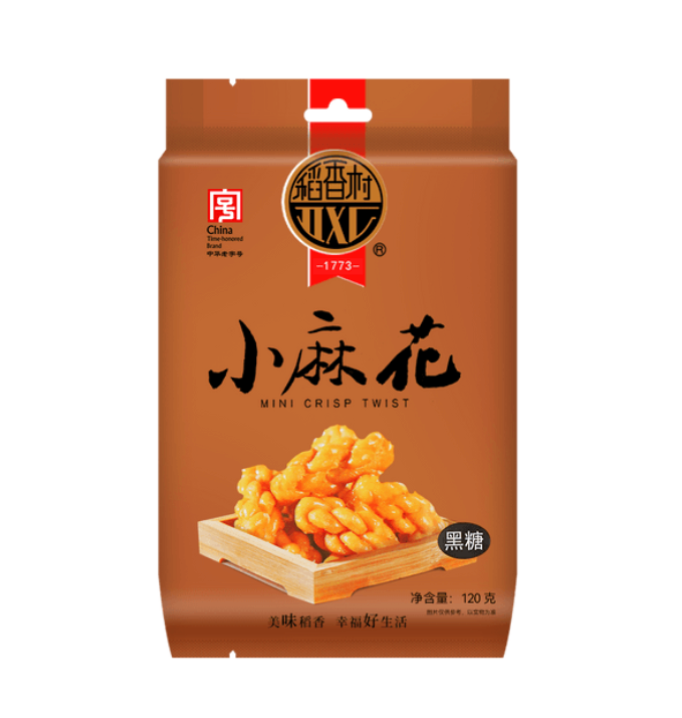 Daoxiangcun Small Twists Brown Sugar Flavor 120g | 稻香村 小麻花 黑糖味 120g