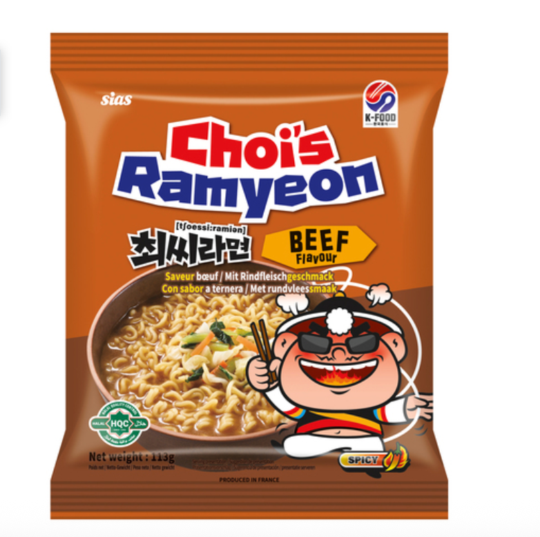 Choi's pikaruoka, naudanlihamausteinen 113 g | Choi's 方便面 牛肉味 113g