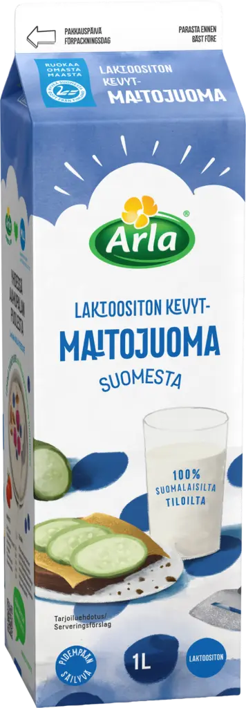 Arla 无乳糖 半脂牛奶 1L | Arla Laktoositon Kevytmaitojuoma (ESL) 1L