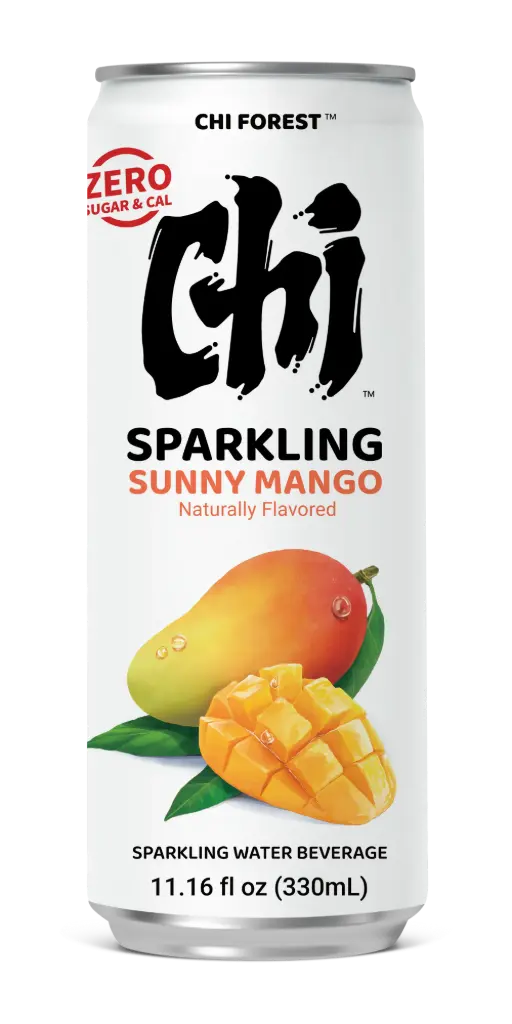 Chi Forest kuohuvesi, mangon maku, tölkki 330 ml | 元气森林 0卡0脂 芒果味 苏打水 330 ml 罐装