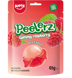 AMOS 剥皮软糖 覆盆子味 65g | AMOS Peelerz Gummy Raspberry Flavor 65g