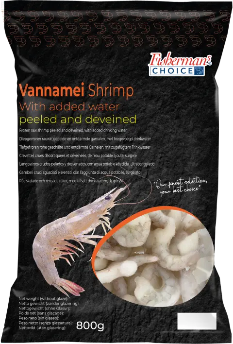 FC Brand Vannamei Shrimp PD 31/40 IQF 800g | FC Brand 证书 白虾虾仁 31/40 PD 800g