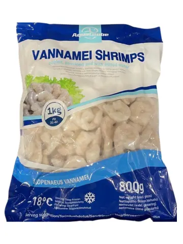 FC Brand Vannamei Shrimp PD 31/40 IQF 800g | FC Brand 证书 白虾虾仁 31/40 PD 800g