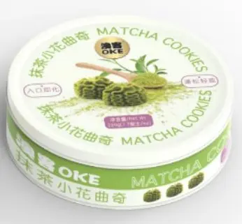 OKE Matcha-keksit  220g | 澳客抹茶味小花曲奇  220g