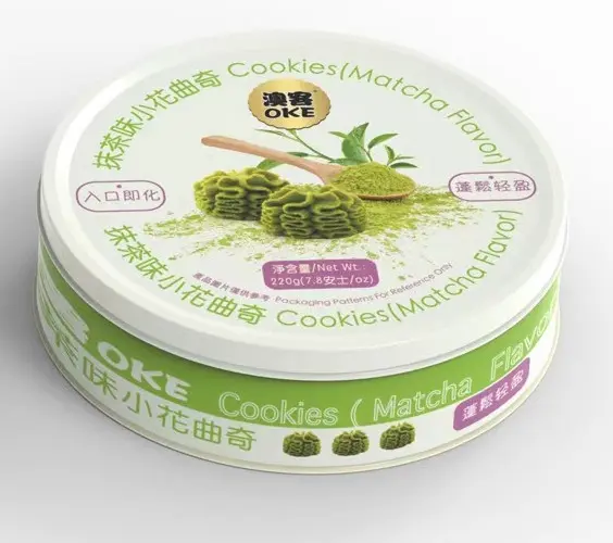 OKE Matcha-keksit  220g | 澳客抹茶味小花曲奇  220g