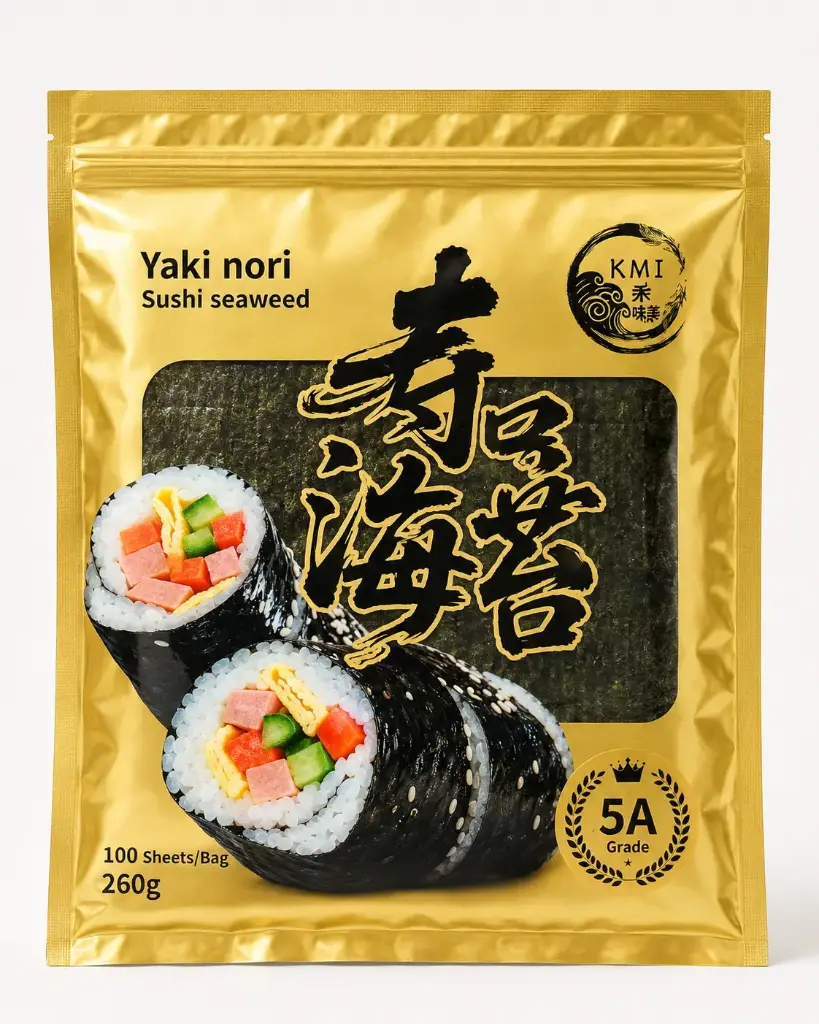 KMI Roasted Seaweed 5A 100sheets 260g | 中国寿司紫菜 5A 100张/260克/包