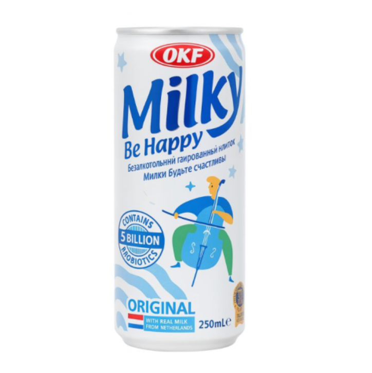 OKF Milky 气泡饮料 原味 250ml | OKF Milky Sparkling Original Flavor 250ml