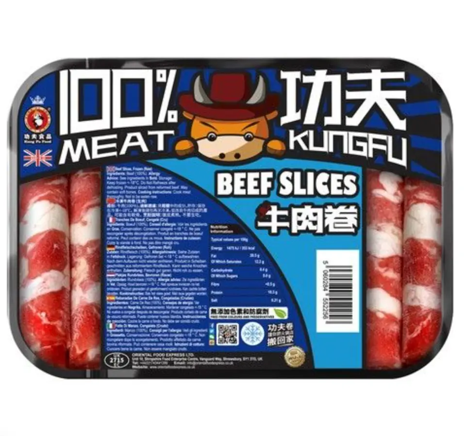 KUNG FU FOOD naudanlihaviipeet 400 g | KUNG FU FOOD 牛肉卷 400g