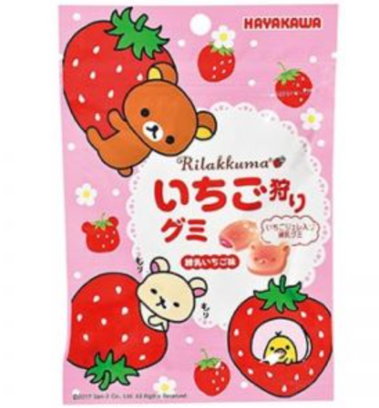 HAYAKAWA Seika Rilakkuma Gummy Candy Strawberry Flavor 40g | HAYAKAWA 软糖 草莓味 40g