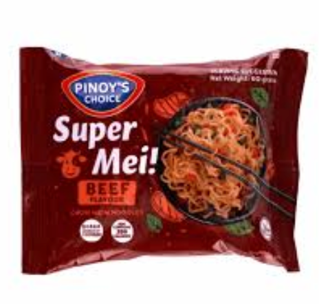 Pinoy's Choice Super Mei! Chow Mein Noodles Beef Flavor 60g | Pinoy's Choice Super Mei!  炒面 牛肉味 60g