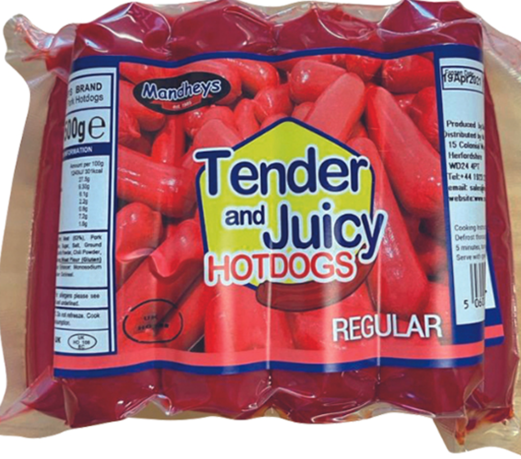 Mandhey's pakaste tavallinen hot dog 500 g丨Mandhey’s 热狗 500g
