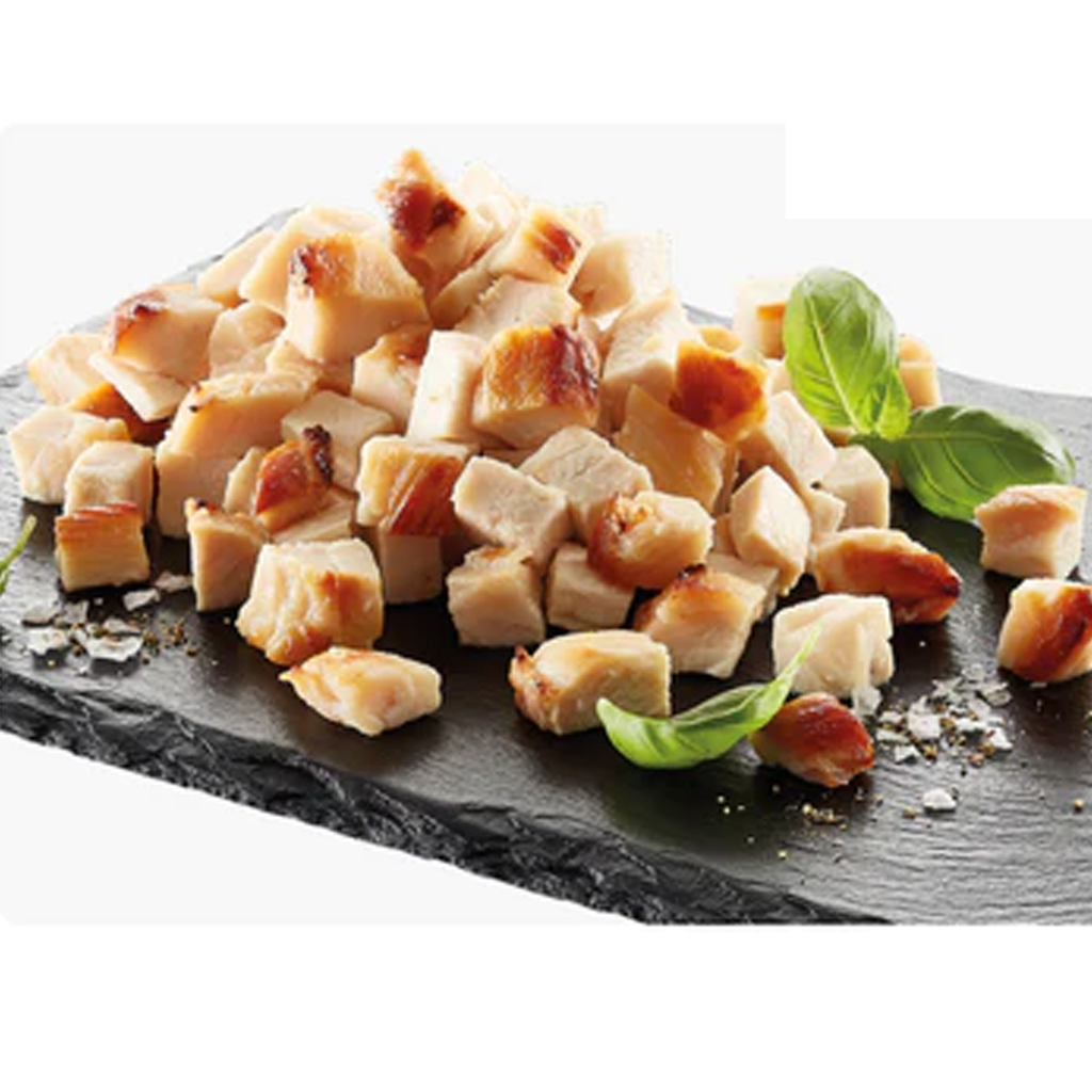 Frozen roasted chicken dices 12mm 2.5kg*2 / CTN | 冰冻烤鸡丁 5kg/箱