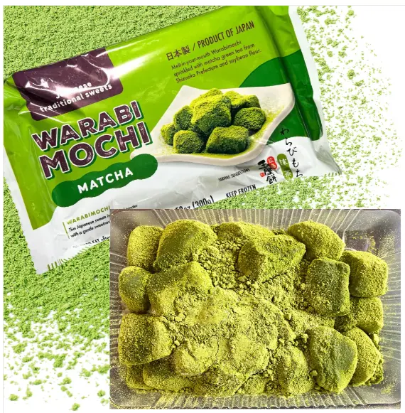 Yano Foods pakaste warabimochi kinako-matchamakuinen 300g | Yano Foods 日式蕨饼 抹茶味 300g 