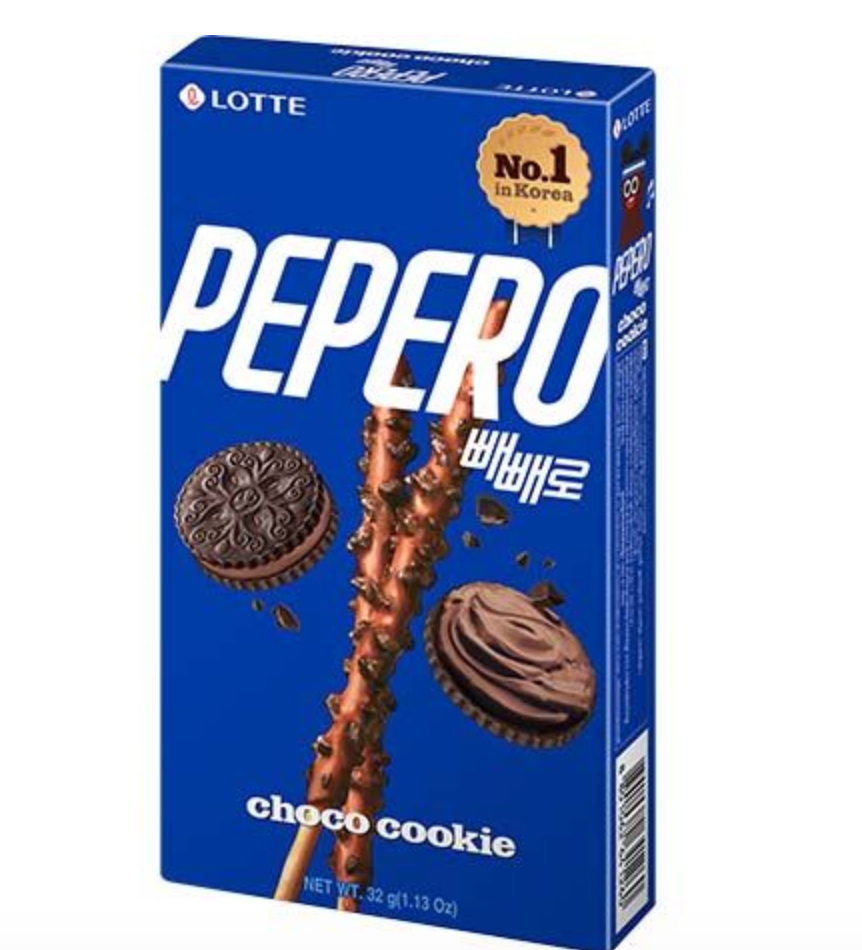 LOTTE Pepero Biscuit Sticks Choco Cookie Flavor 32g | 乐天 Pepero 巧克力曲奇饼干棒 32g 