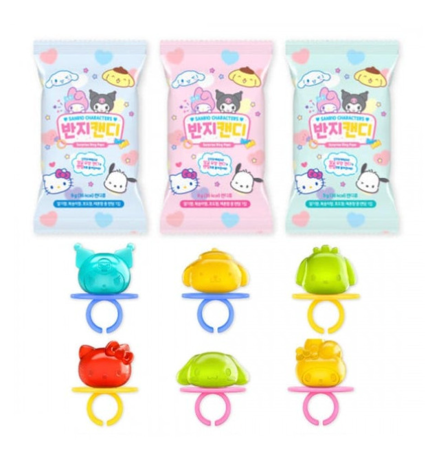Measty Sanrio Hahmojen Sormuskarkki 9 g | Measty 三丽鸥 戒指糖 9g