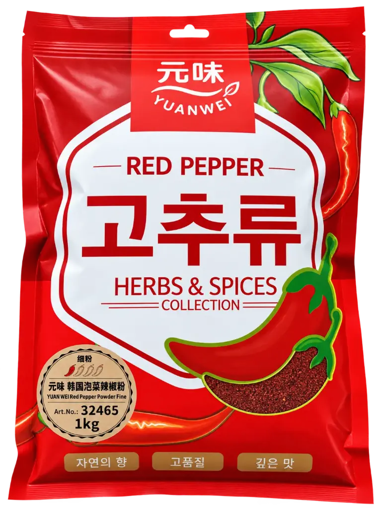 YUAN WEI Red Pepper Powder Fine 1kg  | 元味  韩国泡菜辣椒粉 细粉 1kg