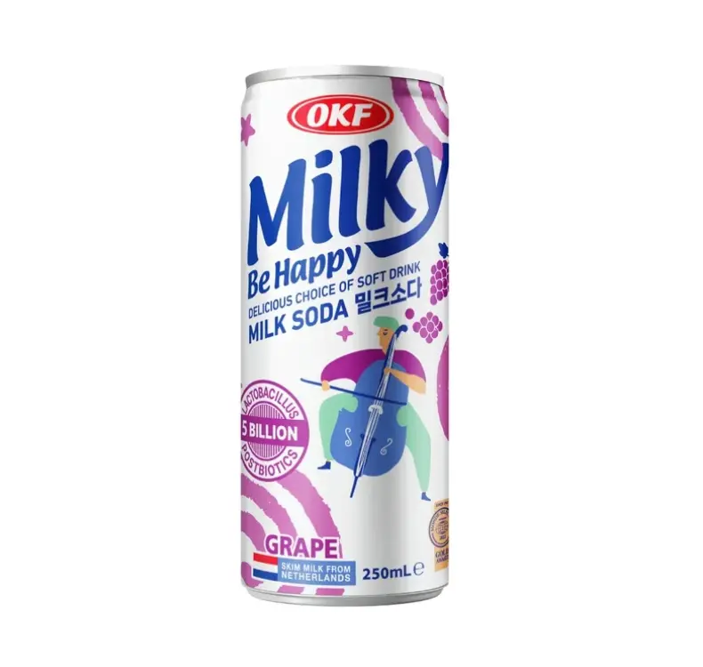 OKF Kuohuva Maitojuoma Rypäleen Makuinen 250 ml | OKF Milky 气泡饮料 葡萄味 250ml