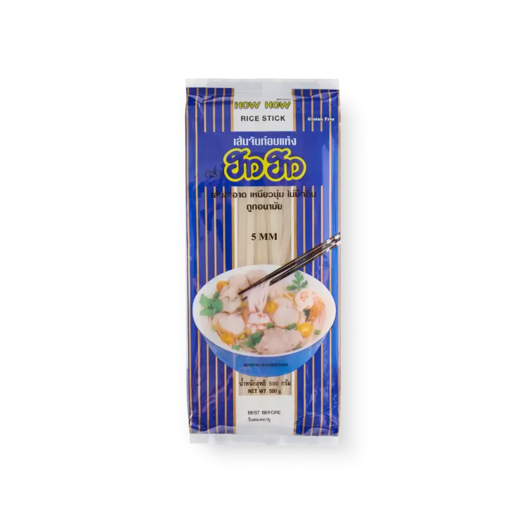 How How -riisinuudelit (suorat) 5 mm 500 g | How How 米粉 (3mm) 500g