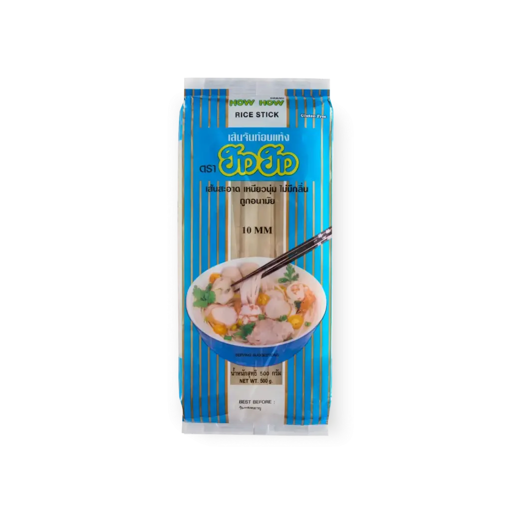 How How -riisinuudelit (suorat) 10 mm 500 g | How How 米粉 (10mm) 500g