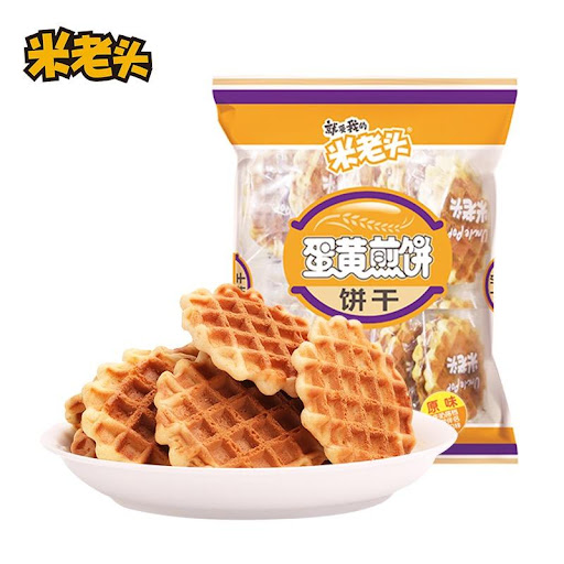 CN UnclePop Waffle Original Flavor 150g | 米老头 蛋黄煎饼 原味