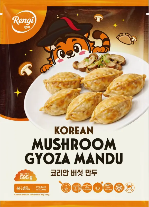 RENGI STREETFOOD Mandu Gyoza Mushroom Flavor 595g | RENGI STREETFOOD 韩式饺子 蘑菇味 595g