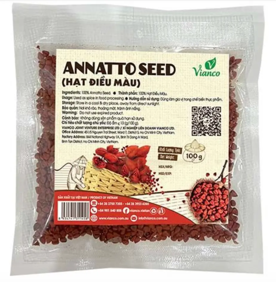 Vianco 胭脂树红籽 100g | Vianco Annatto Seeds 100g