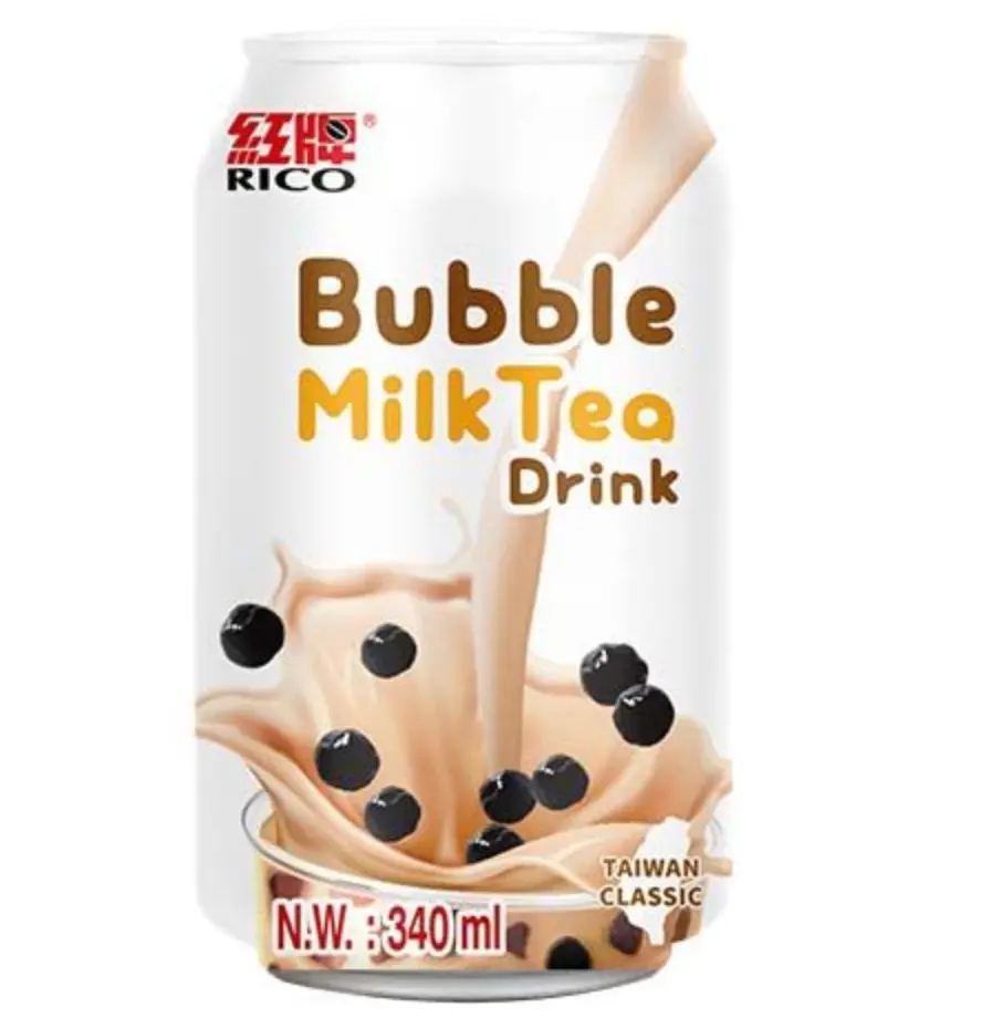 RICO Bubble Milk Tea Drink Original Flavor 340ml | 红牌 珍珠奶茶 原味 340ml