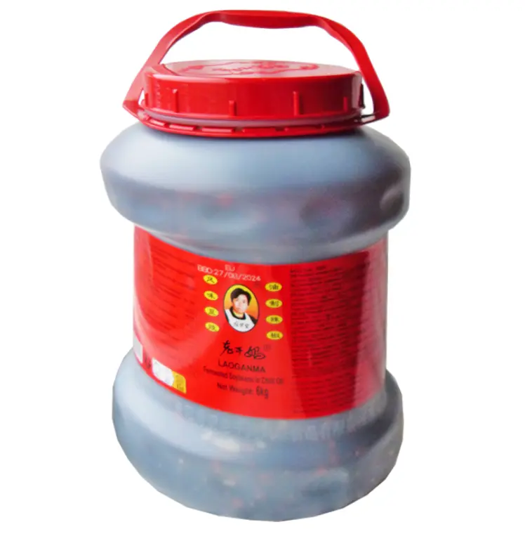 LGM Fermentoidut soijapavut chilikastikkeessa 6kg | 老干妈 风味豆豉油制辣椒 6kg